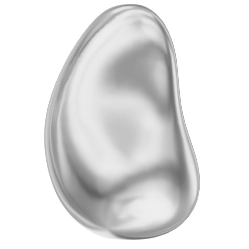 16mm PureCrystal 5843 irregular Baroque drop Pearl - Light Grey Pearl x1