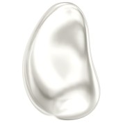 16mm PureCrystal 5843 irregular Baroque drop Pearl - White Pearl x1|raw }}