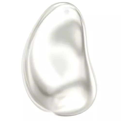 16mm PureCrystal 5843 irregular Baroque drop Pearl - White Pearl x1