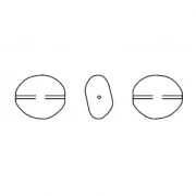 16mm PureCrystal 5843 irregular Baroque drop Pearl - White Pearl x1