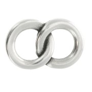 23x15mm 2 interlaced rings zamac spacer - Fine Antique silver plating x1|raw }}
