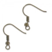 Ball Earwires 18mm bronze tone x6|raw }}