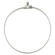 Earring hoops 50mm Fine silver plating x2|raw }}