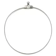Earring hoops 50mm Fine silver plating x2