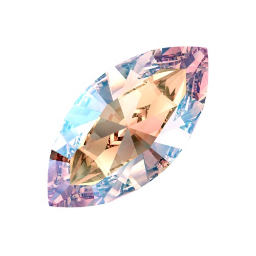 15x7mm PureCrystal Navette 4228 - Light Rose Shimmer x1