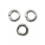 Jumprings open  3x0.6mm Rhodium tone x200
