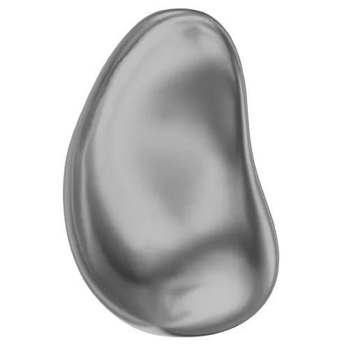 12mm PureCrystal 5843 irregular Baroque drop Pearl - Dark Grey Pearl x1