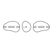 12mm PureCrystal 5843 irregular Baroque drop Pearl - Dark Grey Pearl x1