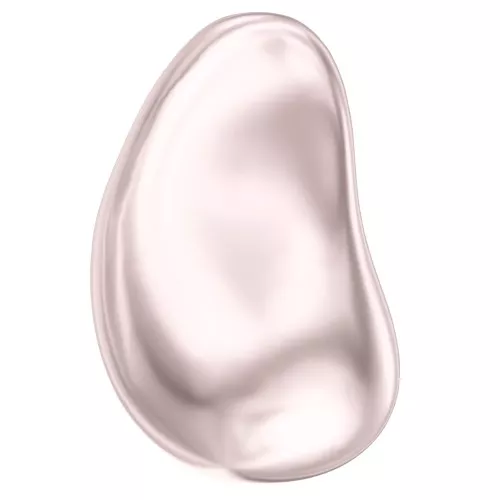 12mm PureCrystal 5843 irregular Baroque drop Pearl - Rosaline Pearl x1