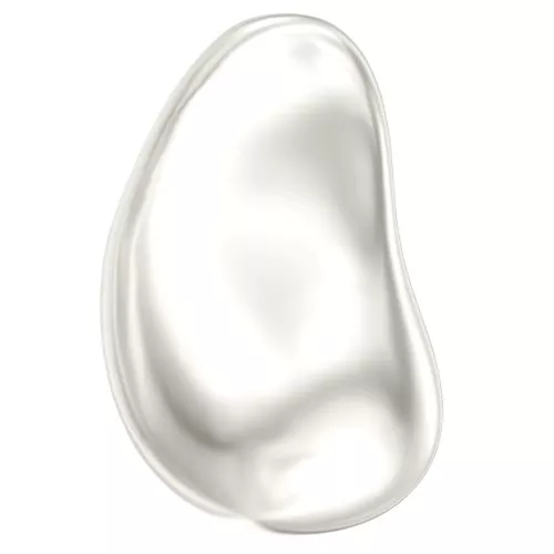 12mm PureCrystal 5843 irregular Baroque drop Pearl - White Pearl x1