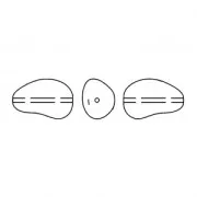 12mm PureCrystal 5843 irregular Baroque drop Pearl - White Pearl x1