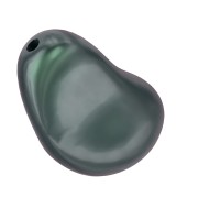 12mm PureCrystal 5843 irregular Baroque drop Pearl - Irid Tahitian Look x1