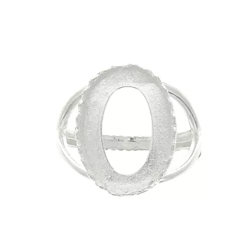 925 Sterling Silver Adjustable ring for 18x13 mm cabochon x1