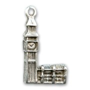 Big Ben charm 22mm Antique Silver Plating x1|raw }}