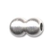Ball magnetic clasp for 2mm cords Antique Silver Plating x1