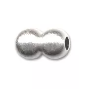 Ball magnetic clasp for 2mm cords Antique Silver Plating x1