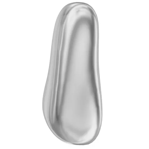 14mm PureCrystal 5844 irregular Baroque oval Pearl - Light Grey Pearl x1