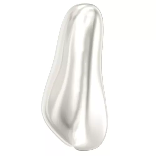 14mm PureCrystal 5844 irregular Baroque oval Pearl - White Pearl x1