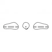 14mm PureCrystal 5844 irregular Baroque oval Pearl - White Pearl x1