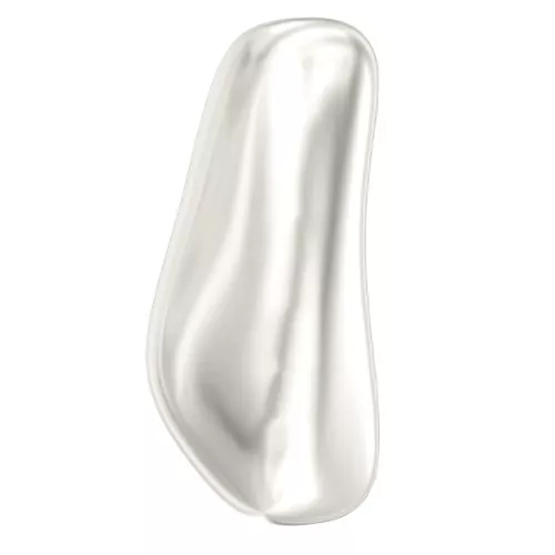 10mm PureCrystal 5844 irregular Baroque oval Pearl - White Pearl x1