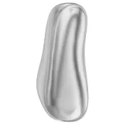 10mm PureCrystal 5844 irregular Baroque oval Pearl - Light Grey Pearl x1