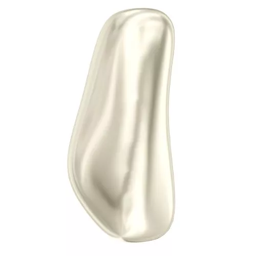 10mm PureCrystal 5844 irregular Baroque oval Pearl - Cream Pearl x1