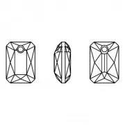 11.5x8mm PureCrystal 6435 Pendant - Jet x1