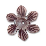 Mother-of-Pearl Flower 22mm Brown x1