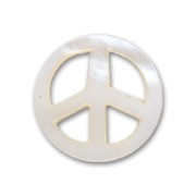Mother-of-Pearl peace Pendant 18mm Natural Iris x1|raw }}