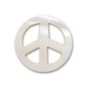 Mother-of-Pearl peace Pendant 18mm Natural Iris x1