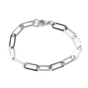19cm Stainless steel rectangle mesh bracelet x1|raw }}