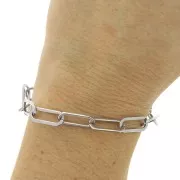 19cm Stainless steel rectangle mesh bracelet x1