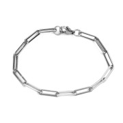 18cm Stainless steel rectangle mesh bracelet x1|raw }}
