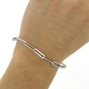 18cm Stainless steel rectangle mesh bracelet x1