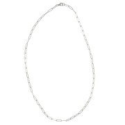 60cm 304 Stainless steel 4mm Long Rectangle mesh necklace x 1
