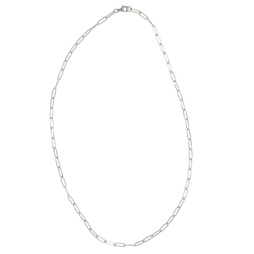 60cm 304 Stainless steel 4mm Long Rectangle mesh necklace x 1