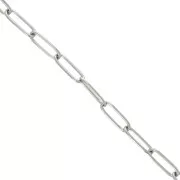 60cm 304 Stainless steel 4mm Long Rectangle mesh necklace x 1