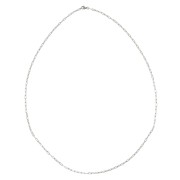 80cm Stainless steel 3mm Long Rectangle mesh necklace 304 x 1