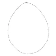 80cm Stainless steel 3mm Long Rectangle mesh necklace 304 x 1