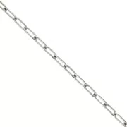 80cm Stainless steel 3mm Long Rectangle mesh necklace 304 x 1