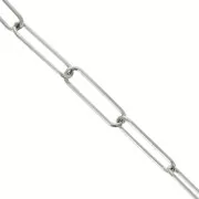 70cm Stainless steel 6mm Long Rectangle mesh necklace x 1