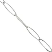 60cm Stainless steel 5.8mm Long Rombo mesh necklace x 1