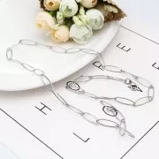 60cm Stainless steel 5.8mm Long Rombo mesh necklace x 1