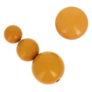 Assortment of 26 beads 8-10-14 mm & 2 cabochons in opaque resin - Mustard x1|raw }}