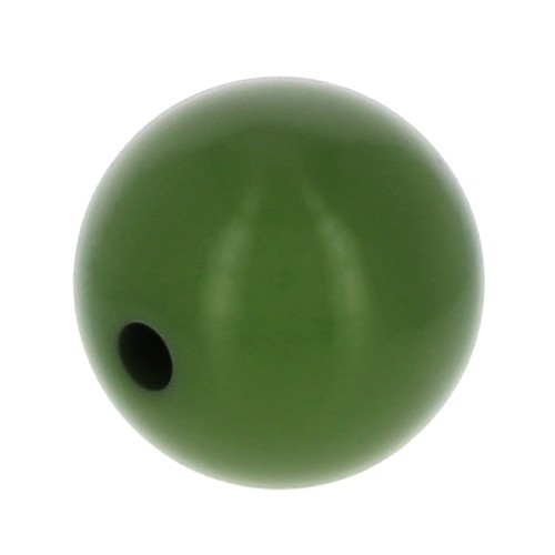 12mm Opaque resin bead - Olive Green x1
