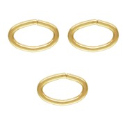 5.3x3.5x0.6mm Gold filled oval open jump rings x100|raw }}
