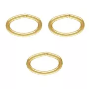 5.3x3.5x0.6mm Gold filled oval open jump rings x100