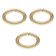 4.6x3x0.64mm Gold filled oval open jump rings x100|raw }}