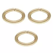 4.6x3x0.64mm Gold filled oval open jump rings x100