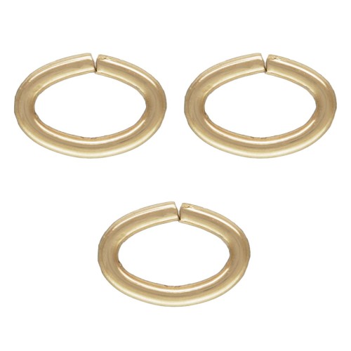 4.6x3x0.64mm Gold filled oval open jump rings x100